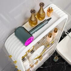 Korbi Organizér skříňka na kosmetiku s věšákem na stěnu bílá F24 M