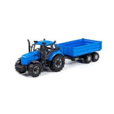 Polesie Traktor Progress inerciální s přívěsem modrý