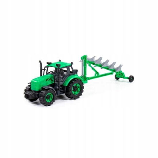Polesie Traktor s pluhem zelený v krabičce Wader