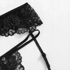 MUVU Krajkové Spodní Prádlo Černé Krásná Ženská Souprava Zajímavé Vzory
