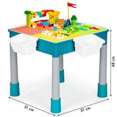 EcoToys Hrací stůl, židle, kostky pro děti