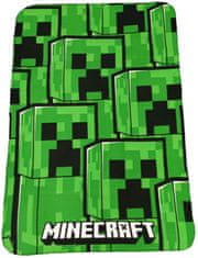 CurePink Fleece deka sherpa Minecraft: Creeper (100 x 140 cm)