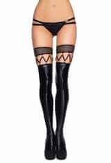 7-Heaven Dámské erotické punčochy Marica stockings + Ponožky Gatta Calzino Strech, černá, S/M