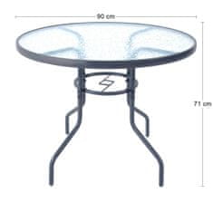 nabbi Zahradní stolek Jupiter 90 - grafit
