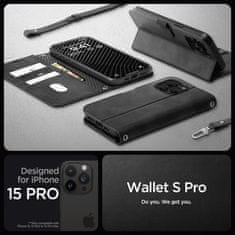 Spigen Wallet S Pro pouzdro pro iPhone 15 Pro, modré Černá