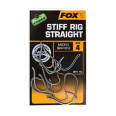 Fox Fox háčky Edges Stiff Rig Straight Hooks vel. 8, 10 ks Micro Barbed