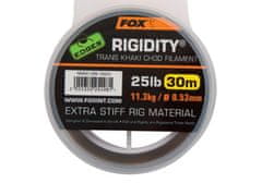Fox Fox Edges návazcový vlasec Rigidity Chod Filament 30m Trans Khaki 0,57mm 30lb