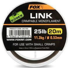 Fox Fox návazcový vlasec Edges Link Trans Khaki Mono 20m 35lb 0,64mm