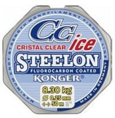 Konger vlasec Steelon Cristal Clear Fluorocarbon Ice 50m 0,12mm