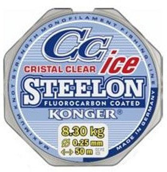 Konger Konger vlasec Steelon Cristal Clear Fluorocarbon Ice 50m 0,14mm