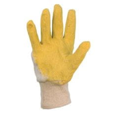 CXS žluté pracovní rukavice máčené v latexu, vel. 10 (17406)