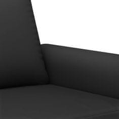 Vidaxl 3dílná sedací souprava s polštáři černá samet