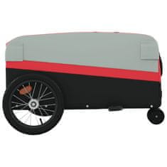 Greatstore Vozík za kolo černý a červený 45 kg železo