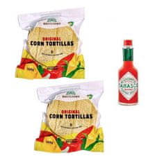 LaProve 2x Real Mexican tortillas with nixtamal 500g + Red Tabasco Salsa 40 ml included