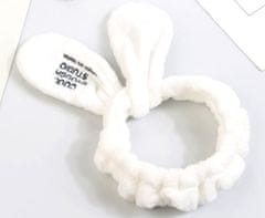 For Fun & Home Měkká kosmetická páska na vlasy s králíčkem, rouno, univerzální velikost, 70 cm