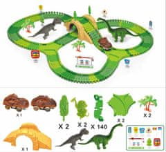 CAB Toys Dinosaur Track – Dino dráha 153 prvků – autodráha pro děti – CAB Toys