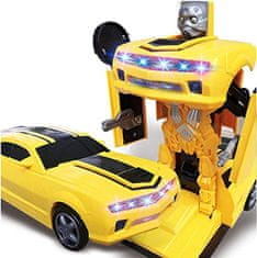 CAB Toys Robot transformer, žluté auto a robot