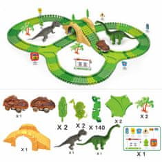 CAB Toys Dinosaur Track – Dino dráha 153 prvků – autodráha pro děti – CAB Toys