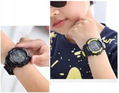 Camerazar Sportovní hodinky pro chlapce s silikonovým řemínkem, minerálním sklíčkem a quartzovým strojkem, 23 cm