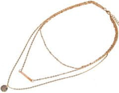 Camerazar Dámský náhrdelník COIN s jemným řetízkem, zlaté barvy, délka 29 cm + 5 cm prodloužení
