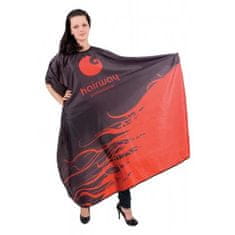 HAIRWAY Kadeřnická pláštěnka Hairway Black & Red