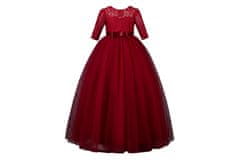 EXCELLENT Dívčí společenské šaty vel. 110 - Vínové