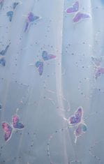 EXCELLENT Společenské šaty vel.128 - Sv. modré s motýly