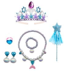 EXCELLENT Karnevalová sada doplňků tyrkysová - Mořská princezna