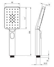Deante Therm černá - sprchový sloup, s vanovou baterií, termostat (NAC_N1HT)