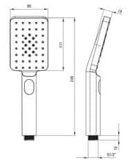 Deante Therm chrom - sprchový sloup, se sprchovou baterií, termostat (NAC_04HT)