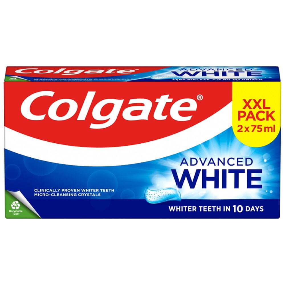 Levně Colgate zubní pasta Advanced White Original 2× 75 ml