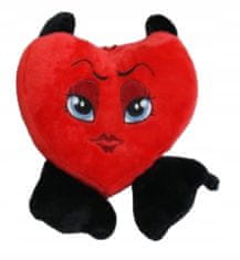 Valentýnský polštářek srdce ďábel dekorativní 25 cm