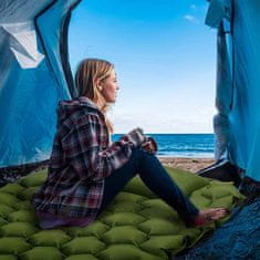 Netscroll Ultra ľahká nafukovacia matrac s vankúšom a integrovanou pumpou/tlakovou pumpou, ideálna na kempovanie, ležanie na pláži alebo trávniku, skvelý darček pre turistov a cestovateľov, 193x58 cm, SleepMat