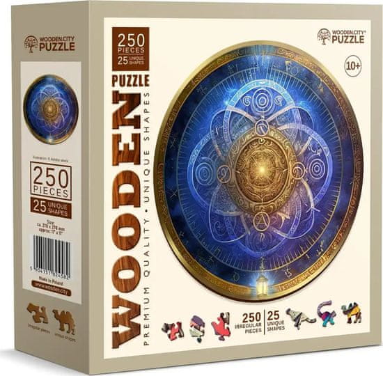 Wooden city Dřevěné puzzle Modrý zvěrokruh 250 dílků EKO