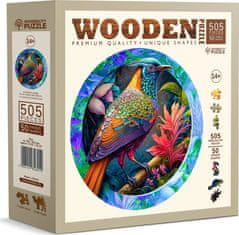 Wooden city Dřevěné puzzle Pestrobarevný pták 505 dílků EKO
