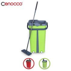 LEBULA Cenocco CC-9077: Plochý mop s kbelíkem zelený
