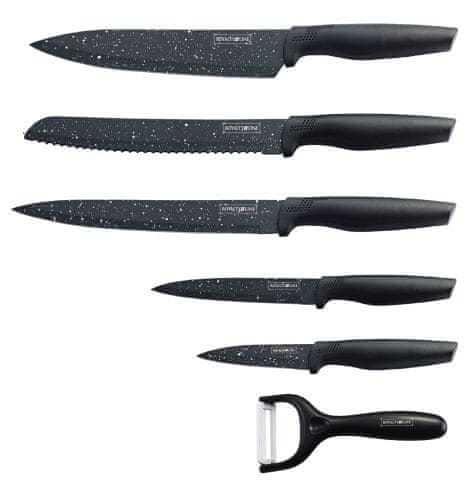 COIL Royalty Line RL-MB5;Sada nožů s nepřilnavým povrchem 5ks Black