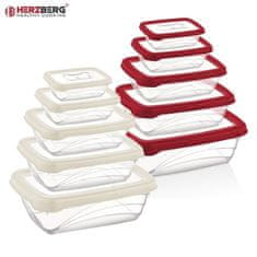 LEBULA Herzberg HG-L763: Sada 5 kusů Bio Saver Box misky Ivory
