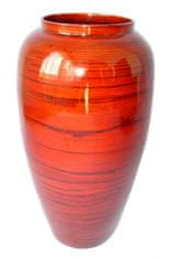 AXIN Bambusová váza antik červená
