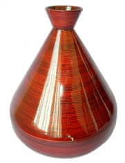 AXIN Bambusová váza široká červená