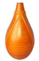 AXIN Bambusová váza s ratanem oranžová