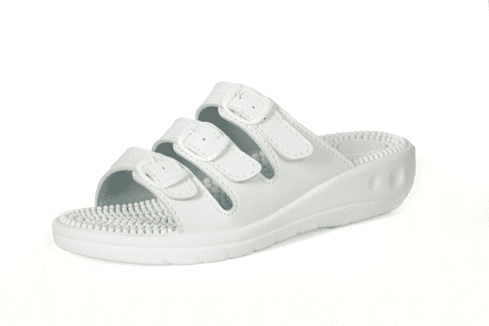 Befado zdravotní pantofle MASÁŽNÍ-třípáskové (3pM) bílé