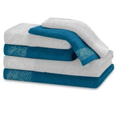 AmeliaHome Sada 6 ks ručníků BELLIS klasický styl modrá
