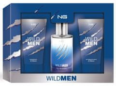NG Perfumes NG Dárková sada pro muže eau de toilette 100ml, sprchový gel, balzám po holení 50 ml, Wild Men