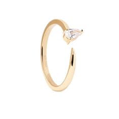 PDPAOLA Jemný pozlacený prsten se zirkony Twing Gold AN01-864 (Obvod 56 mm)
