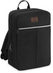 ZAGATTO Cestovní batoh černy do letadla 40x20x25 RYANAIR, cestovní taška černá dámská pánská, lehká a prostorná,pohodlné kšandy,nepromokavý, lze nasadit na rukojeť cestovního kufru, 1 komora a 2 kapsy / ZG834