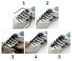 APT AG842 Elastické tkaničky do bot bez zavazování černé