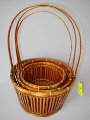 AXIN Bambusový košík set 3 ks