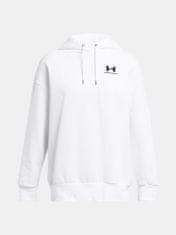 Under Armour Mikina Essential Flc OS Hoodie-WHT S