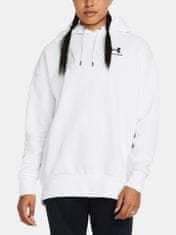 Under Armour Mikina Essential Flc OS Hoodie-WHT S